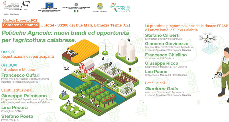 Agricoltura, Regione Calabria: presentazione dei nuovi bandi, martedì 31 agosto