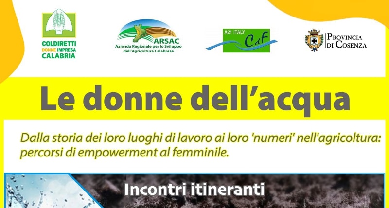 Coldiretti Calabria, “Le donne dell'acqua”_ protagoniste del settore idrico