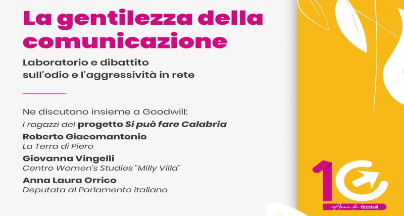 Cosenza, _la gentilezza della comunicazione__ dibattito sull'odio e l'aggressività in rete
