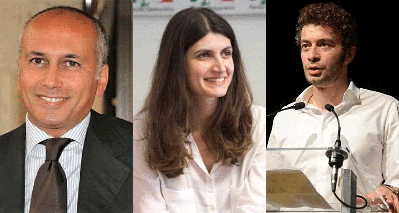 Franz Caruso, Caterina Cerroni e Francesco Alimena