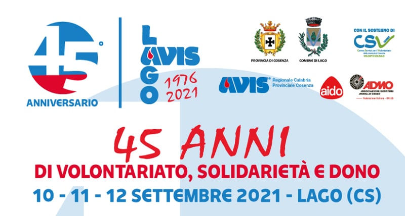 L’Avis Lago festeggia i 45 anni con una tre giorni di eventi