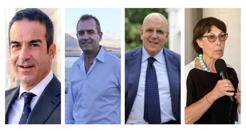 candidati regione calabria Amalia Bruni, Luigi de Magistris, Roberto Occhiuto e Mario Oliverio