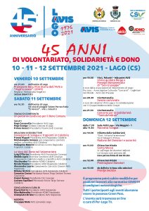 locandina_ L’Avis Lago festeggia i 45 anni con una tre giorni di eventi