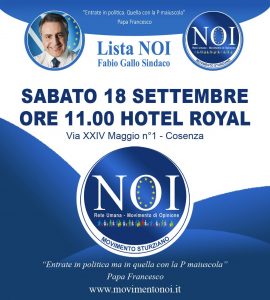 presentazione del candidato Sindaco di Cosenza Fabio 2 Gallo