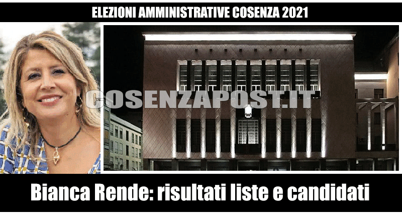 Comunali Cosenza, Bianca Rende: le preferenze dei candidati a consigliere