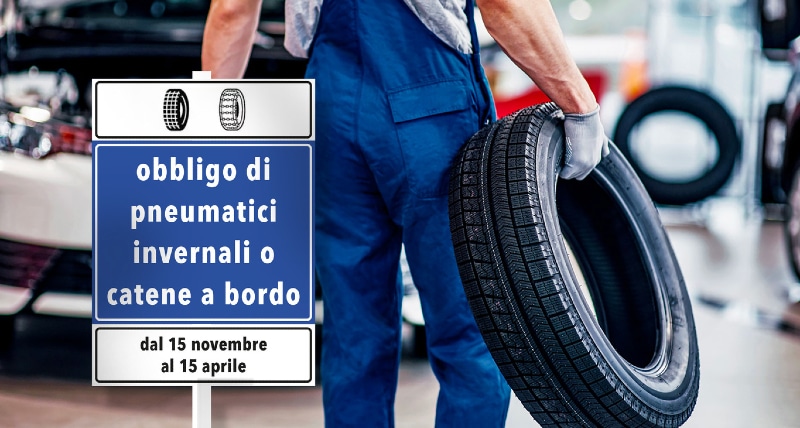 Dal 15 novembre torna l’obbligo, sulle strade provinciali, di montare pneumatici termici