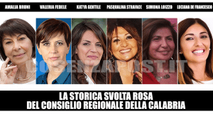 Calabria, la storica svolta in rosa del Consiglio regionale