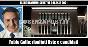 Comunali Cosenza, Fabio Gallo: le preferenze dei candidati a consigliere