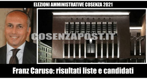 Comunali Cosenza, Franz Caruso: le preferenze dei candidati a consigliere