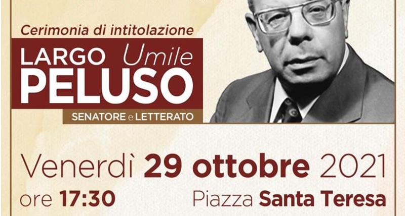 In piazza Santa Teresa a Cosenza la cerimonia di intitolazione _Largo Umile Peluso_