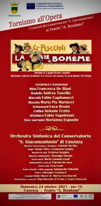 Cosenza, La Vie de Bohème al Teatro Rendano