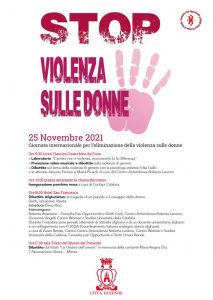 25 novembre_ a Rende iniziative in occasione della giornata per l’eliminazione della violenza sulle donne 2