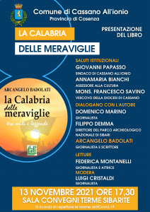 Locandine Sarà presentato sabato a Cassano _La Calabria delle Meraviglie_,