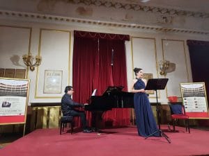 il soprano Giorgia Teodoro e il pianista Luigi Stillo durante il concerto
