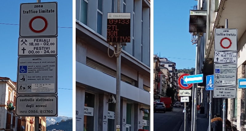 Cosenza, da oggi in vigore l'ordinanza che disciplina il nuovo orario di funzionamento dei varchi elettronici