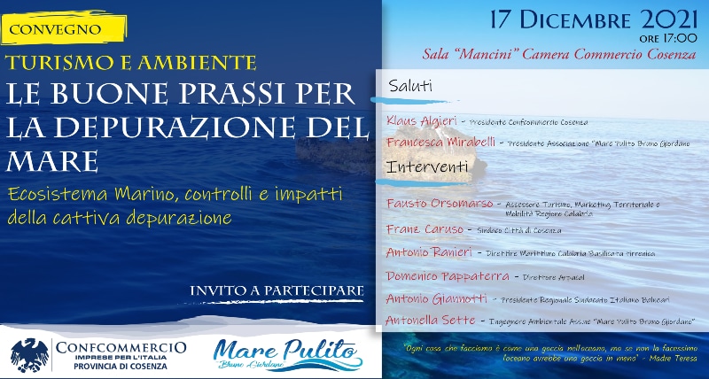 Cosenza, un convegno sulle buone prassi della depurazione del mare