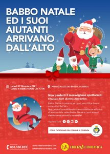 Babbo Natale arriva dall'alto il 27 dicembre a Cosenza calandosi da Palazzo dei Bruzi