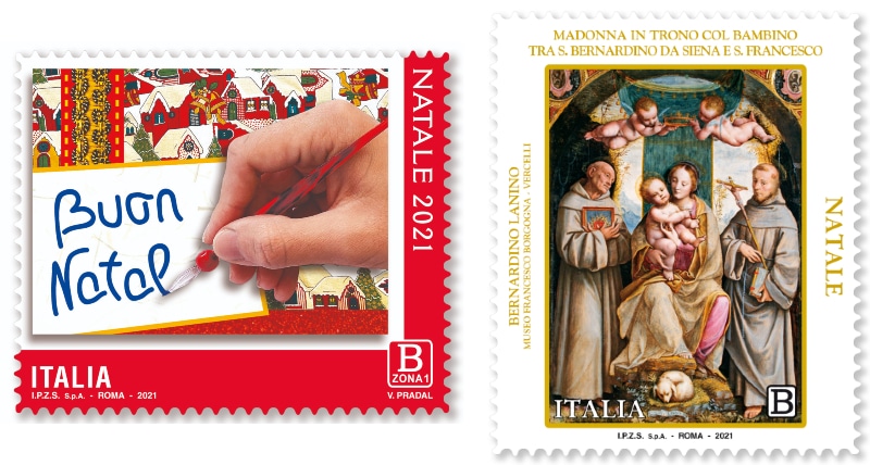 Poste Italiane due francobolli per celebrare il prossimo Natale