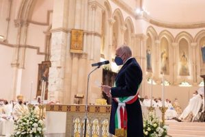 il Sindaco durante il suo intervento in Cattedrale