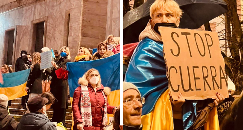 Anche la città di Cosenza ripudia la guerra in piazza per l'Ucraina