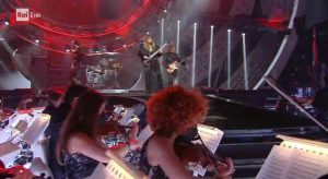 I Maneskin a Sanremo 2022 (Ph. Raiplay)