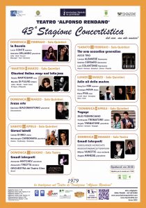 locandina 43ma stagione Associazione musicale Quintieri