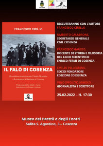 locandina libro il falò di Cosenza