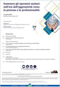 Aggressioni agli operatori sanitari convegno a Rende il 12 marzo - locandina