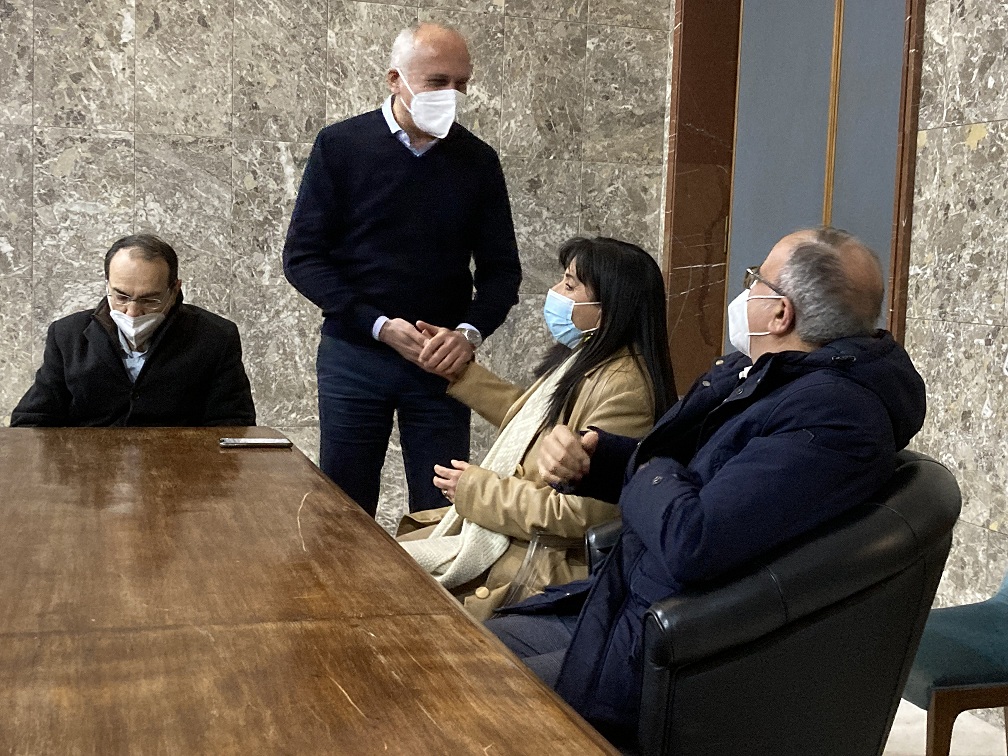 il Sindaco Franz Caruso con il Commissario Mastrobuono
