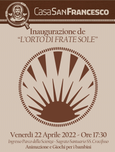 Casa San Francesco, inaugurazione L'Orto di Frate Sole