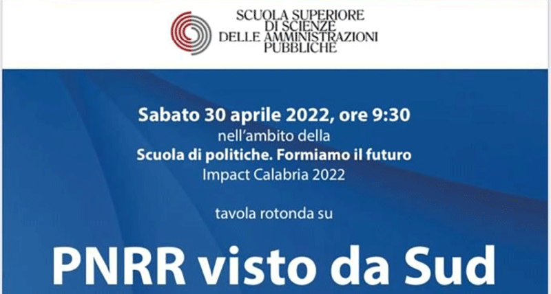 Unical, il 30 aprile tavola rotonda su "PNRR visto da Sud"
