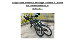 Inaugurazione primo ciclo parcheggio scolastico in Calabria