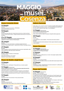 Maggio nei Musei di Cosenza