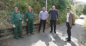 Manutenzione e bonifica nelle contrade di Donnici, sopralluogo di De Cicco e Sconosciuto