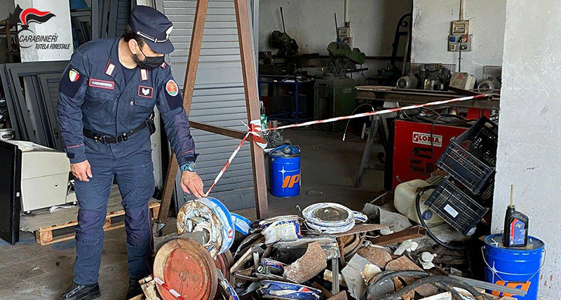 San Martino di Finita, trasporto illecito di rifiuti metallici: scattano le denunce
