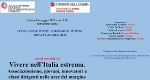 Chiostro San Domenico di Cosenza, il 14 maggio tavola rotonda: "Vivere nell’Italia estrema"
