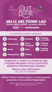 Papasidero, Outdoor Sports Day: sabato 18 giugno il via alla prima edizione