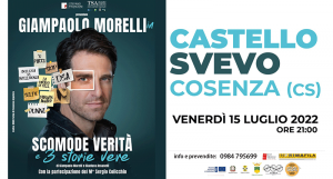 L'attore Giampaolo Morelli al Castello Svevo di Cosenza
