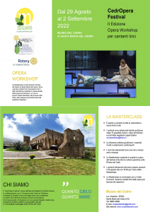 CedrOpera Festival 2022 Santa Maria del Cedro dal 29 agosto al 2 settembre