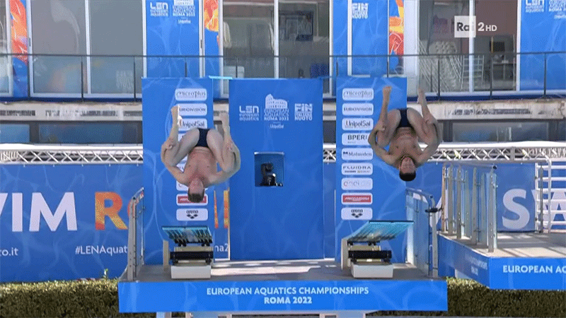 Europei Nuoto 2022 Finale tuffi Marsaglia e Tocci - Foto Rainews.it
