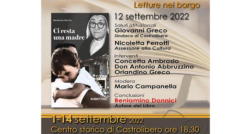 Castrolibero, presentazione del libro "Ci resta una madre" di Beniamino Donnici
