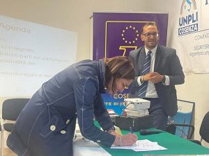 Enza Bruno Bossio firma il Patto di Sviluppo dell'Unpli Cosenza