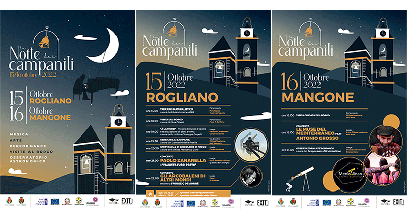 Al via la "Notte dei campanili", il 15 e 16 ottobre a Rogliano e Mangone con musica arte visite