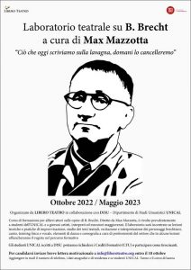 Locandina Laboratorio Brecht a cura di Max Mazzotta