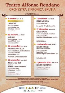 Locandina prima Stagione dell'Orchestra Sinfonica Brutia