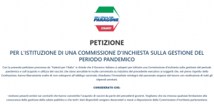 Petizione per gestione del periodo pandemico