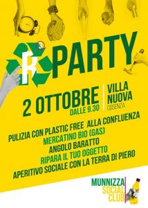 R-Party, domenica 2 ottobre in Villa Nuova a cura del Munnizza Social Club locandina