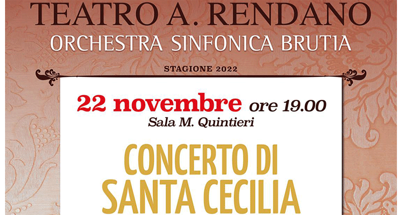 Il 22 novembre, al Rendano il Concerto di Santa Cecilia con l'Orchestra Goldoni di Livorno