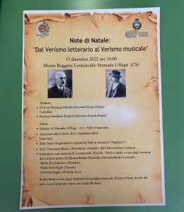 Montalto Uffugo, il 15 dicembre l'evento "Dal verismo letterario al verismo musicale"