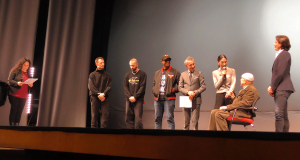 Sul palco per i saluti finali Katiuscia Alfano, Francesco Annarumma, Dario Lupinacci, Gabriele Manzo, Marco Tiesi, Luciana Savignano, Beppe Menegatti e Giuseppe Picone